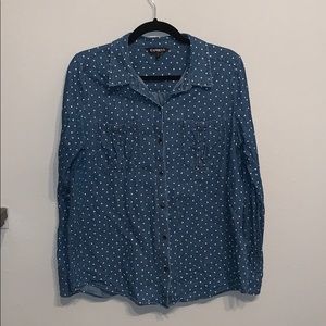 Long sleeve denim button up